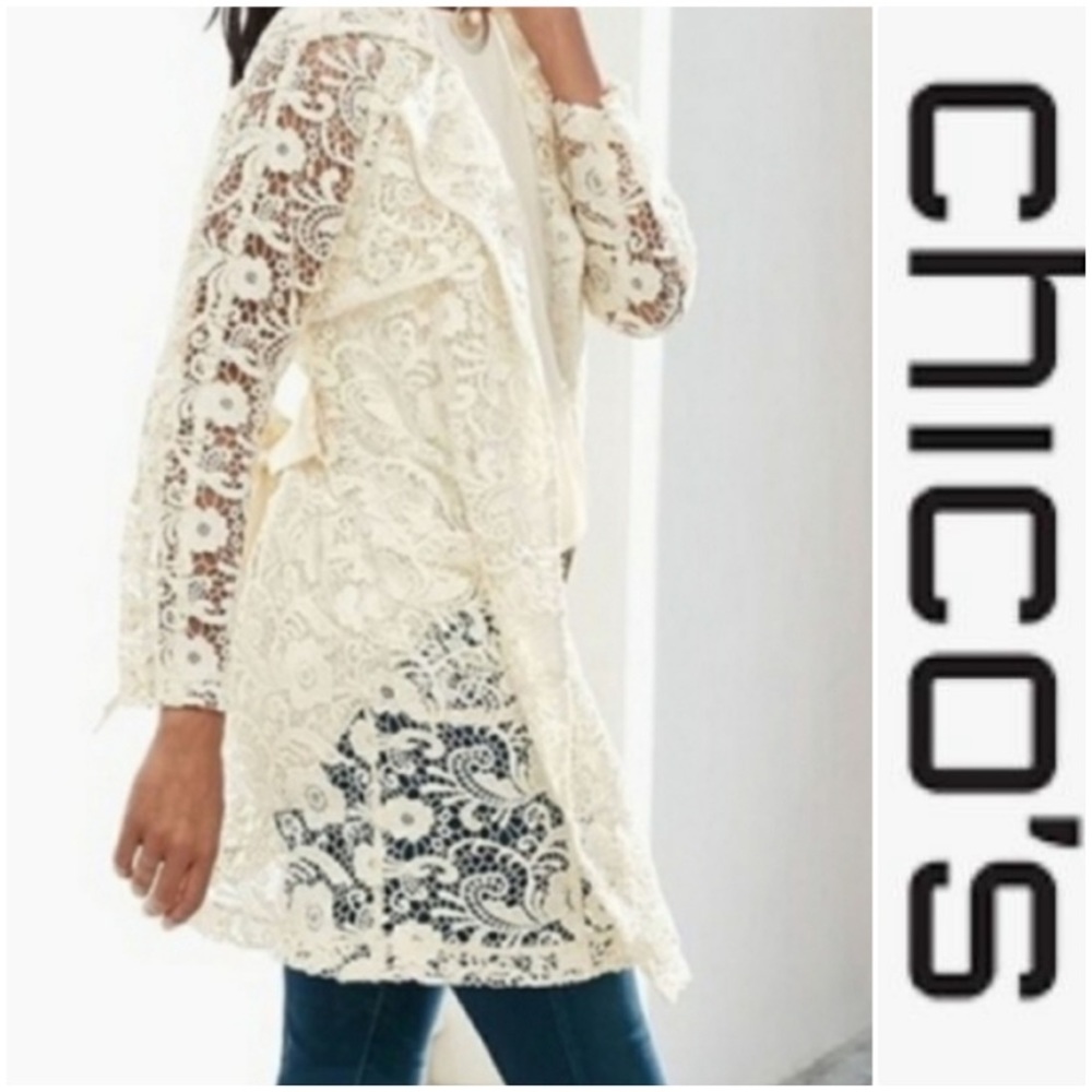 Chico’s Collectibles Lace Limited Trench Jacket